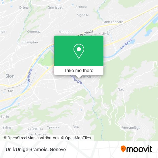 Unil/Unige Bramois map