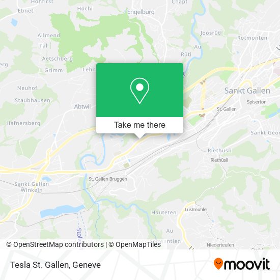 Tesla St. Gallen map