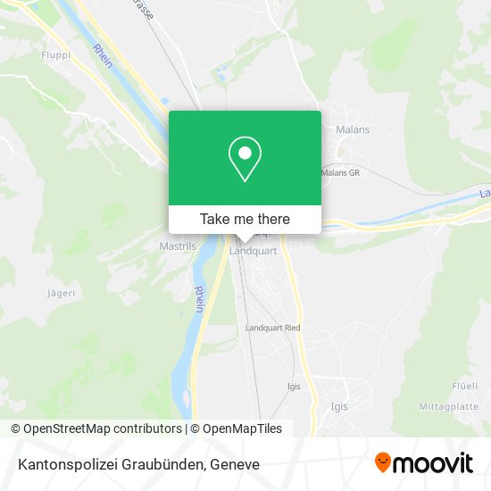 Kantonspolizei Graubünden map