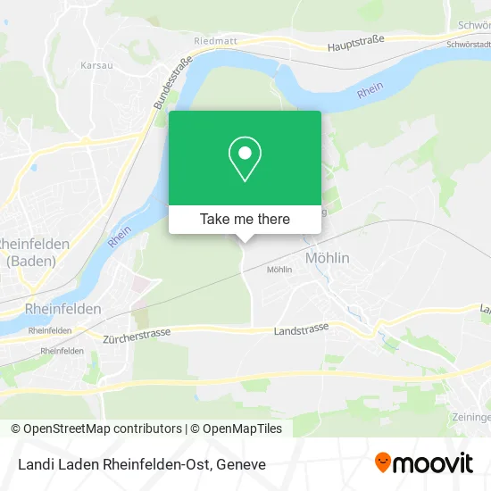 Landi Laden Rheinfelden-Ost map