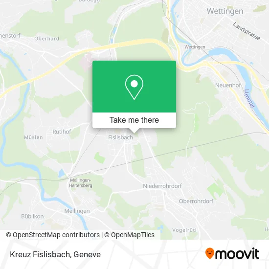 Kreuz Fislisbach map