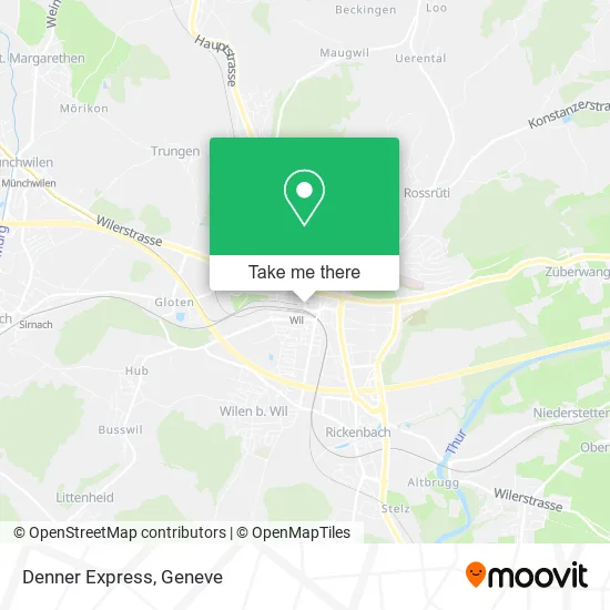 Denner Express map