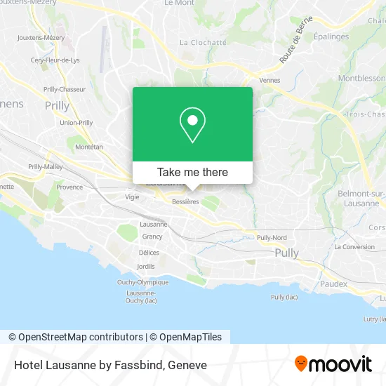 Hotel Lausanne by Fassbind map