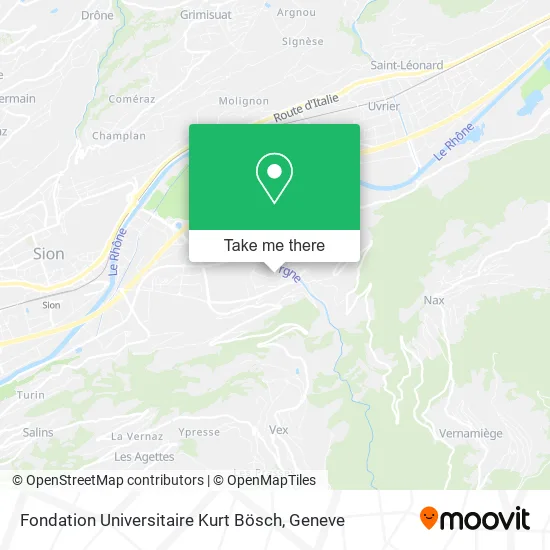 Fondation Universitaire Kurt Bösch map