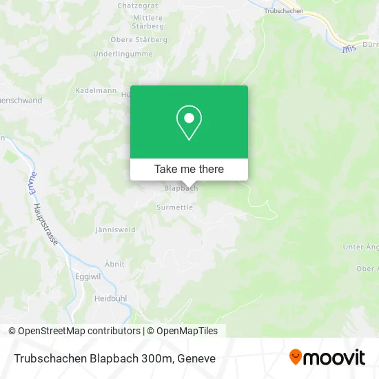 Trubschachen Blapbach 300m map