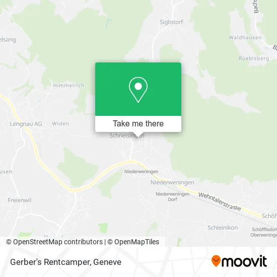 Gerber's Rentcamper map