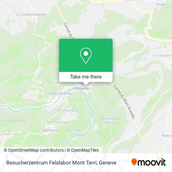 Besucherzentrum Felslabor Mont Terri map