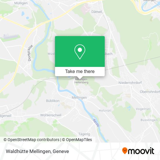 Waldhütte Mellingen map