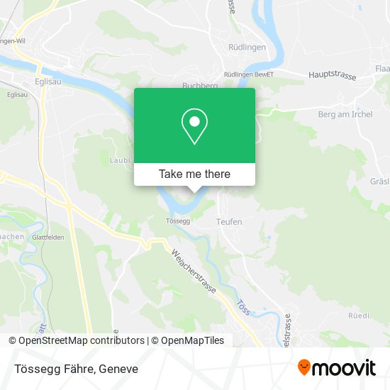 Tössegg Fähre map