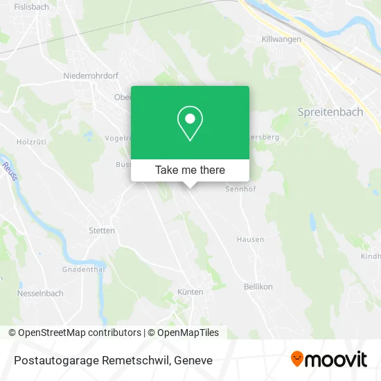 Postautogarage Remetschwil map