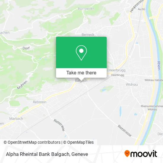 Alpha Rheintal Bank Balgach map