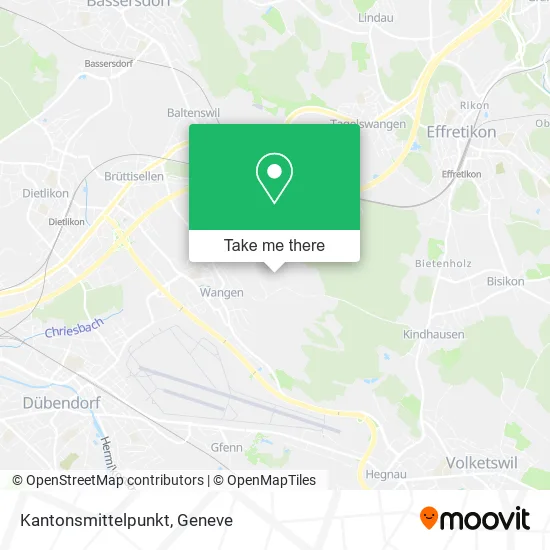 Kantonsmittelpunkt map