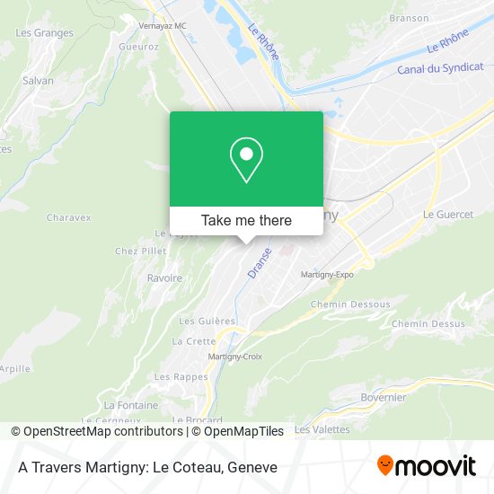 A Travers Martigny: Le Coteau map