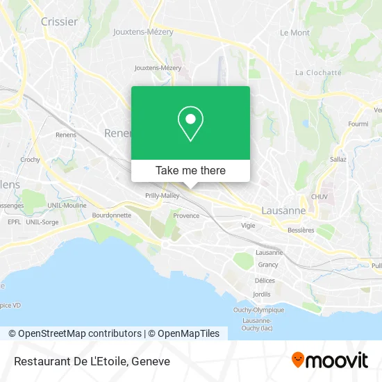 Restaurant De L'Etoile map