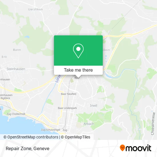 Repair Zone map