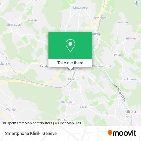 Smartphone Klinik map