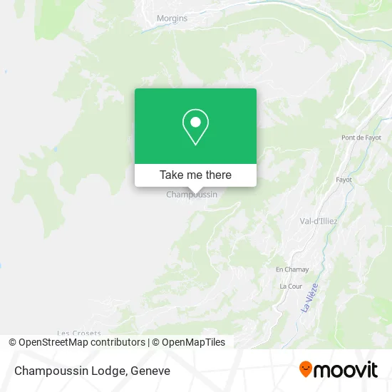 Champoussin Lodge map