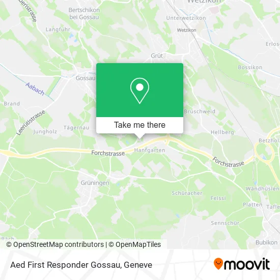 Aed First Responder Gossau map