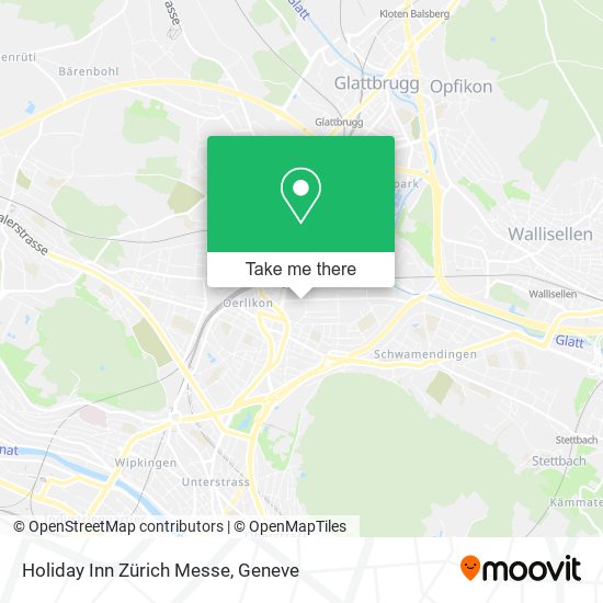 Holiday Inn Zürich Messe map