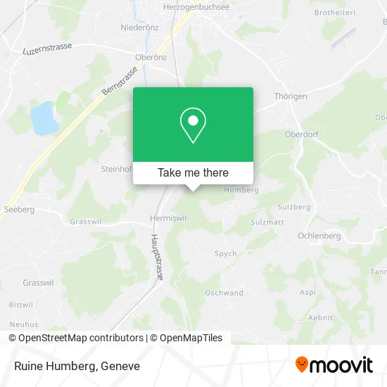 Ruine Humberg map