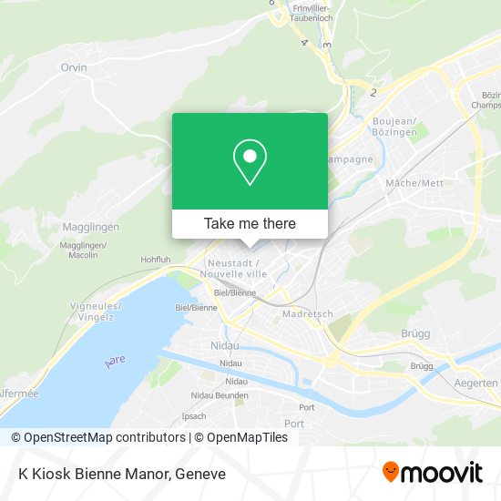 K Kiosk Bienne Manor map