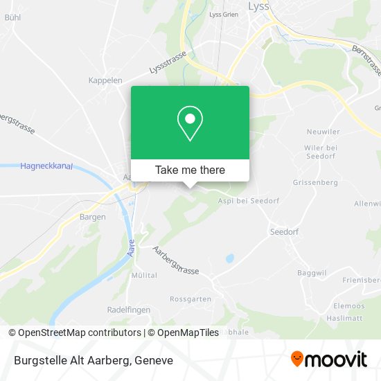 Burgstelle Alt Aarberg map