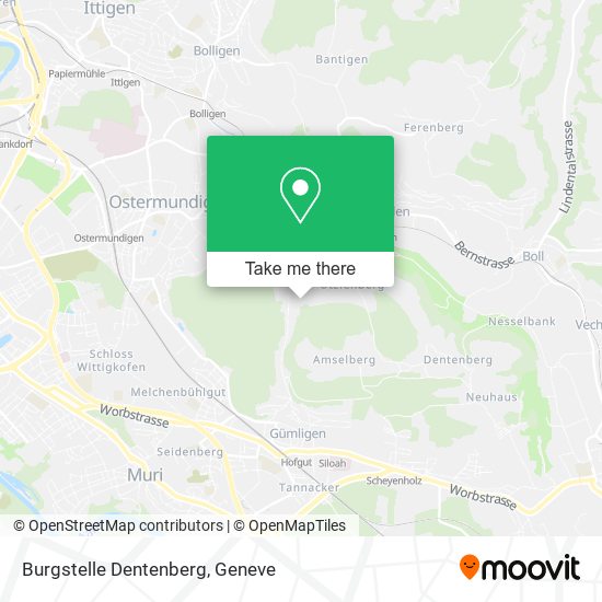 Burgstelle Dentenberg map
