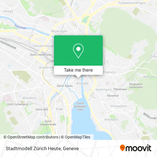 Stadtmodell Zürich Heute map