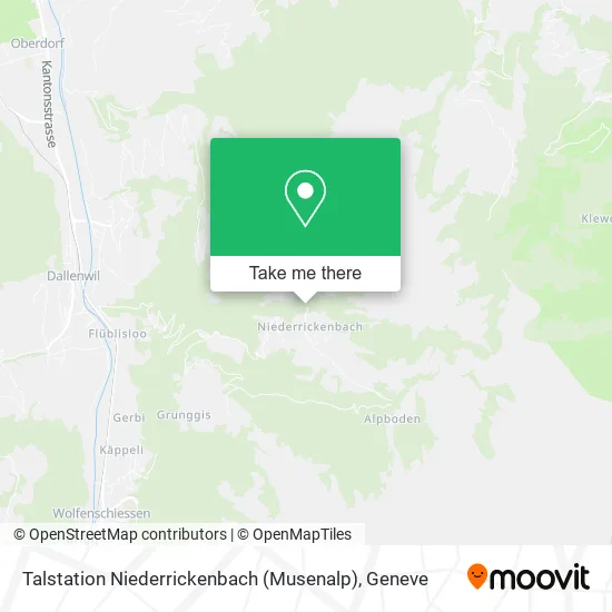 Talstation Niederrickenbach (Musenalp) map