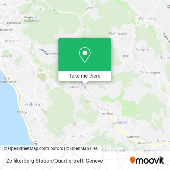 Zollikerberg Station / Quartiertreff map