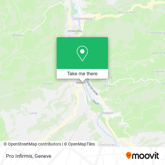 Pro Infirmis map