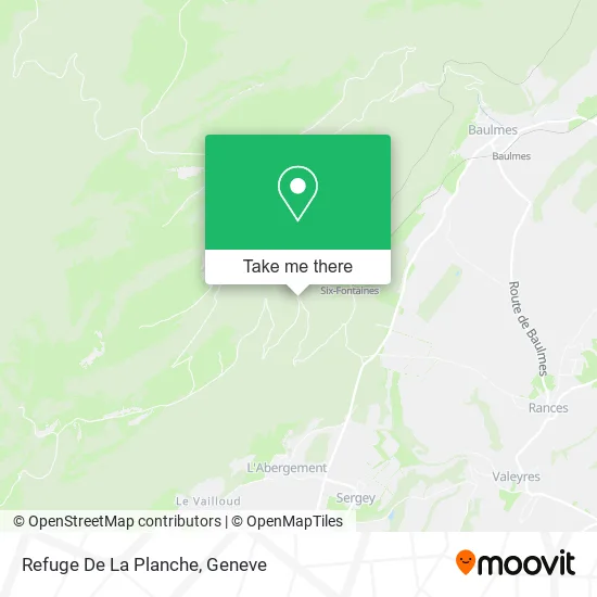 Refuge De La Planche map