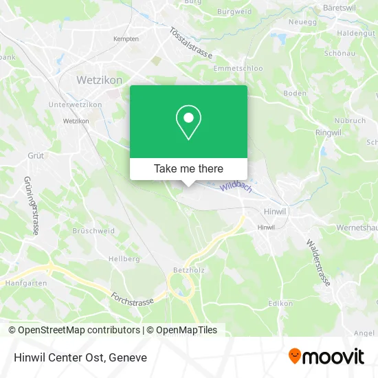 Hinwil Center Ost map