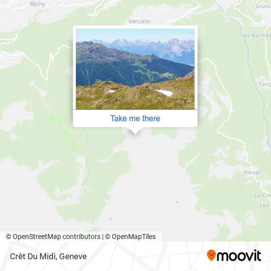 Crêt Du Midi map