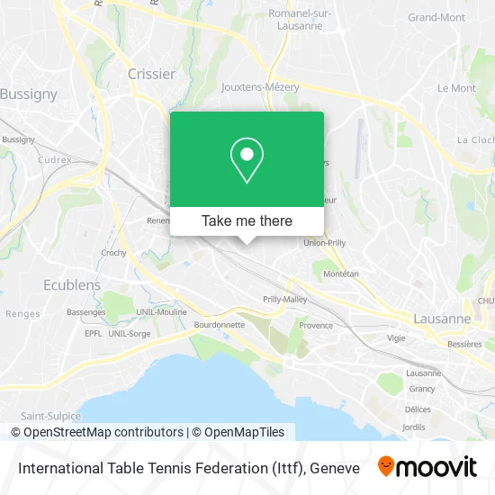 International Table Tennis Federation (Ittf) map