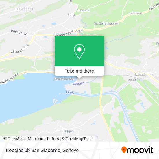 Bocciaclub San Giacomo map