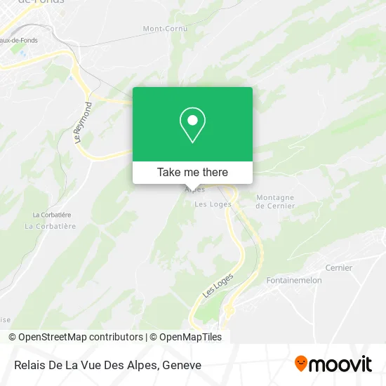 Relais De La Vue Des Alpes map