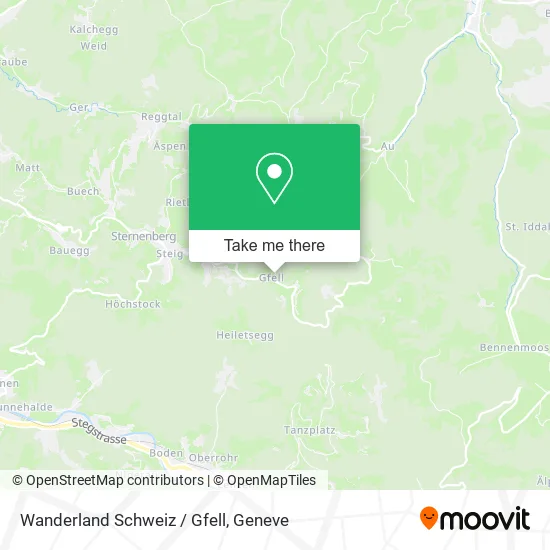 Wanderland Schweiz / Gfell map