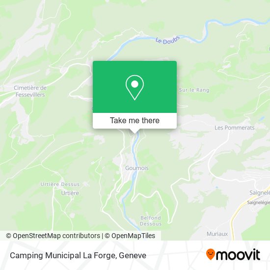 Camping Municipal La Forge map