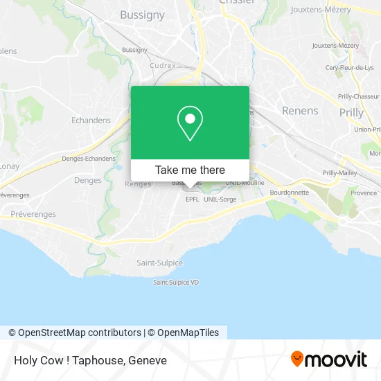 Holy Cow ! Taphouse map