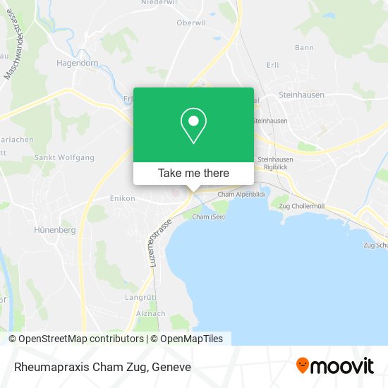 Rheumapraxis Cham Zug map