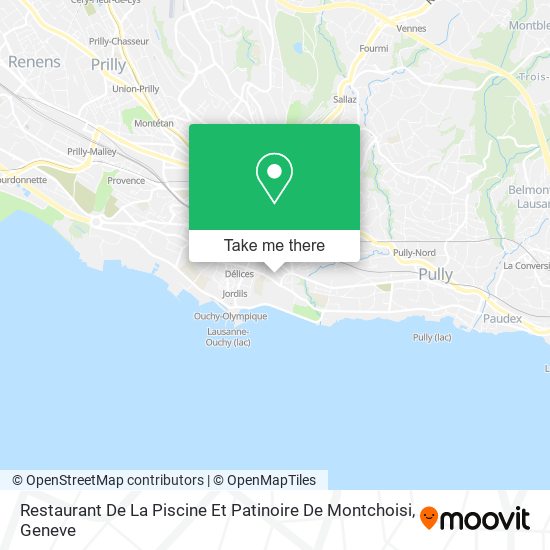 Restaurant De La Piscine Et Patinoire De Montchoisi plan