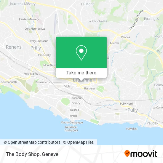 The Body Shop map