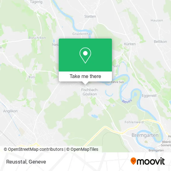 Reusstal map