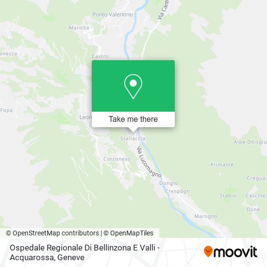 Ospedale Regionale Di Bellinzona E Valli - Acquarossa map