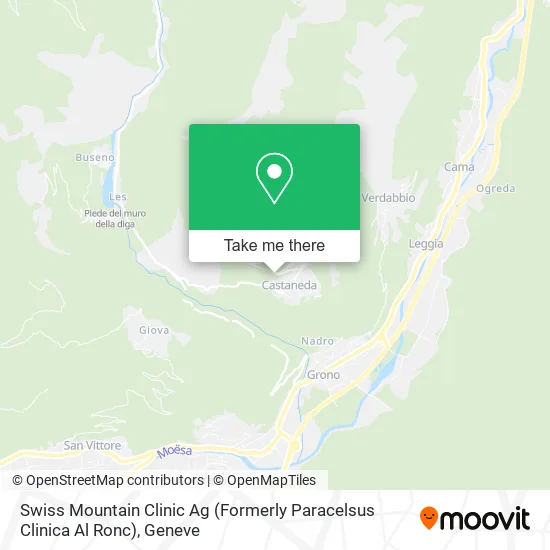 Swiss Mountain Clinic Ag (Formerly Paracelsus Clinica Al Ronc) map