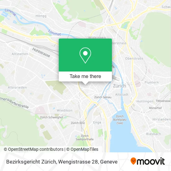 Bezirksgericht Zürich, Wengistrasse 28 map