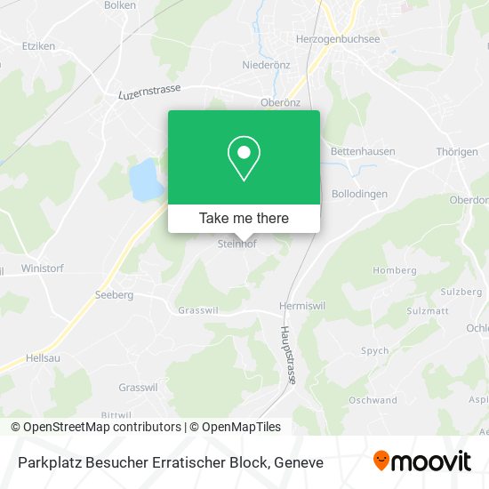 Parkplatz Besucher Erratischer Block map