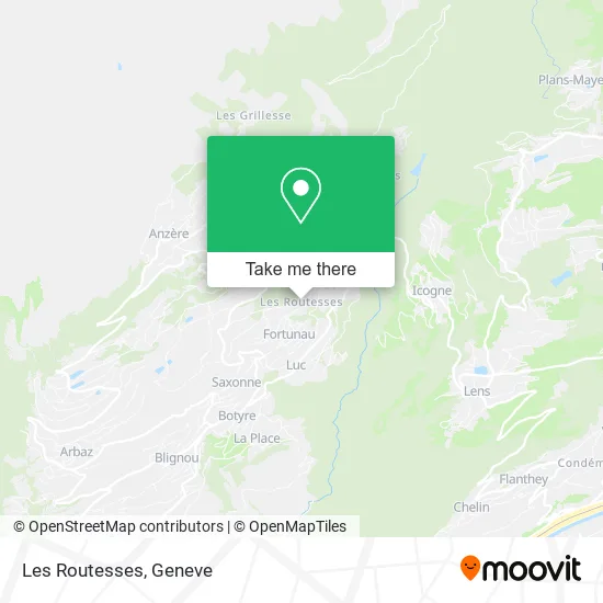 Les Routesses map