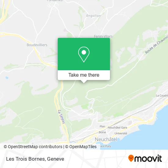 Les Trois Bornes map